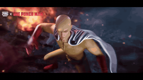 صورة متحركة GIF: شعاع اللكمة الحمراء لتعاون One-Punch Man